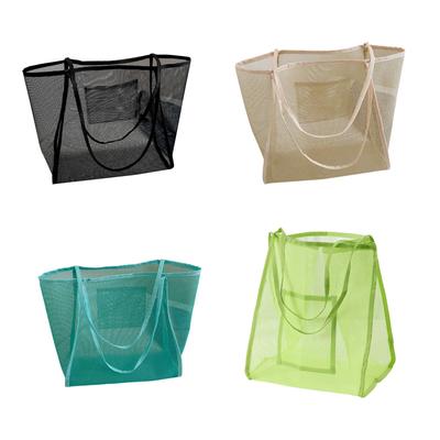 Beach Tote Mesh Shoulder Bag Lightweight Handbag Fashion Versatile Reusable Pouch Suitable for Women