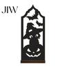 Gothic Tea Light Stand Halloween Candle Holder, Hollow Silhouette Holder for Lights, Dark Aesthetic Home Decor Style Pumpkin Ghost Cat Bat Tabletop