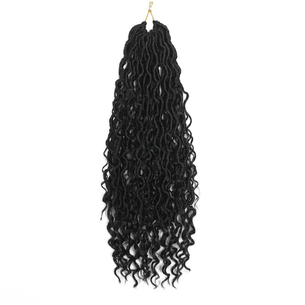 18 Zoll 100g Goddess Locs Häkelhaar Synthetisches Flechthaar Jumbo Braids Häkelzopfhaar Gypsy Locs Extension für Frauen