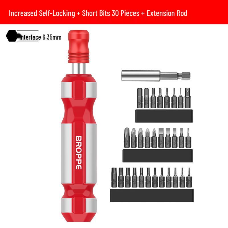 Self-Locking Phillips Screwdriver Set with Extension Rod and Socket