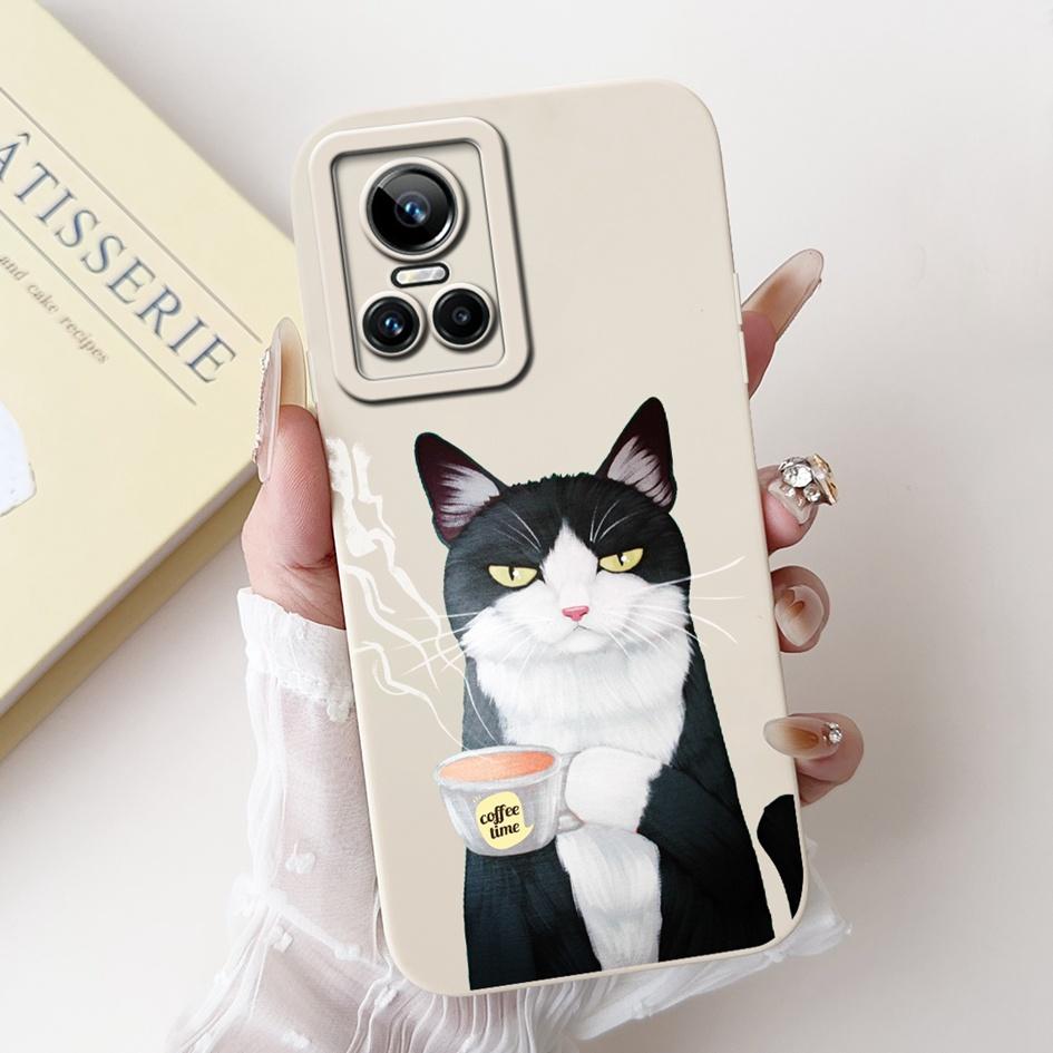 For Realme GT Neo 3 Case RMX3561 RMX3560 Shockproof Cover Fashion Tulip Soft Silicone Matte Phone Cases For Realme GT Neo3 Coque