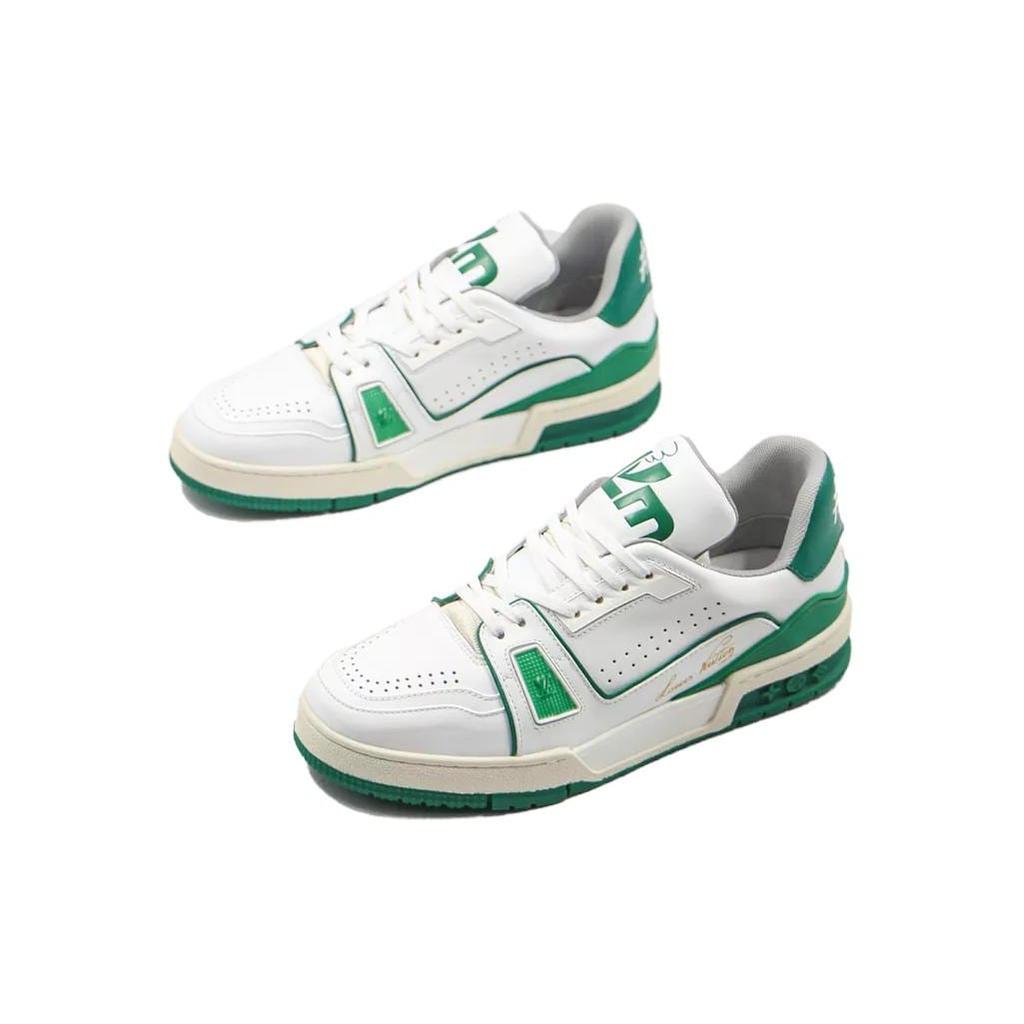 Louis Vuitton Trainer Sneakers 'White Green' 1A54HM