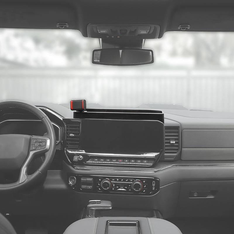 Dashboard Center Console Storage Box Mobile Phone Tablet Bracket Holder Fit For Chevy Silverado 2022 Up Car Accessories