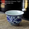 Dehua Ceramics Retro Blue & White Kung Fu Tea Cup - Exquisite Small Scent Tasting Cup for Guests