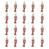 20Pcs Enamel Fish Charms Stainless Steel Fish Pendants Double-sided Striped Mini Fish Charms for DIY Jewelry Making Earring Necklace Bracelet Keychain