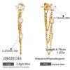Youthway 18K Gold PVD Plated Tassel Zircon Geometric Drop Earrings For Women New Stainless Steel Waterproof Earring Jewelry