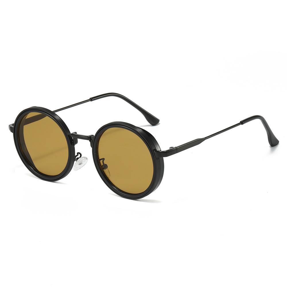 Vintage Round Sunglasses Men Fashion Metal Multicolor Women Shades Retro Trendy Brand Luxury Design Sun Glasses Uv400