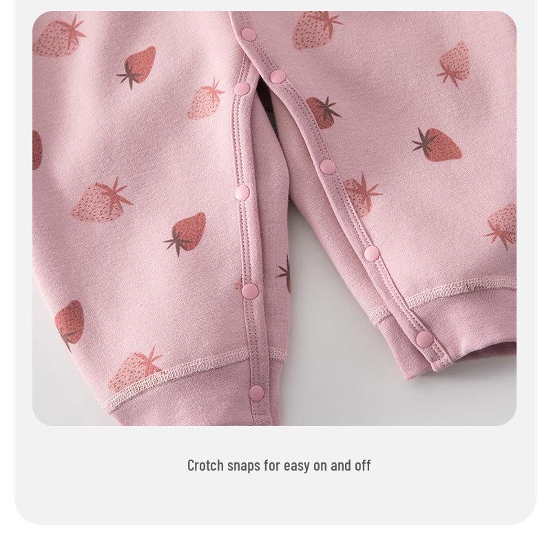Newborn Warm Hooded Baby Jumpsuit for Autumn/Winter - Boys & Girls Crawling Romper
