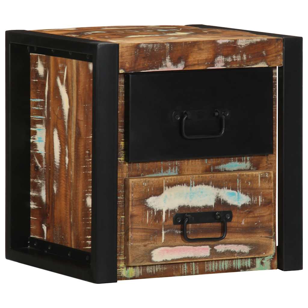 Nightstand Multicolour 40x35x40 cm Reclaimed Wood Solid Wood