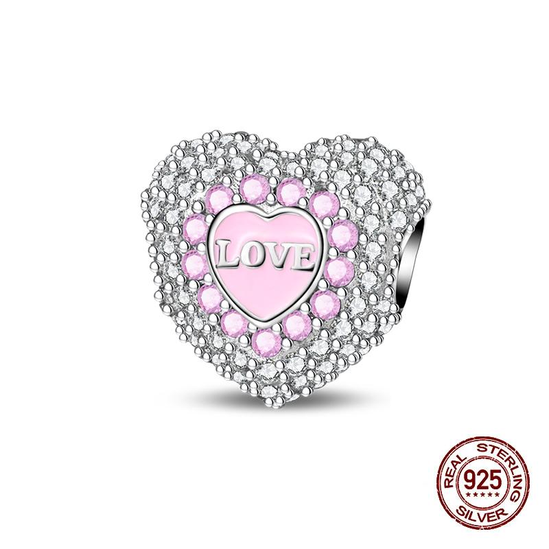 New Silve Charms Beads Love Rubik'S Cube Dreamlike Princess Charms Accessories For Bracelets Woman Jewelry Gifts