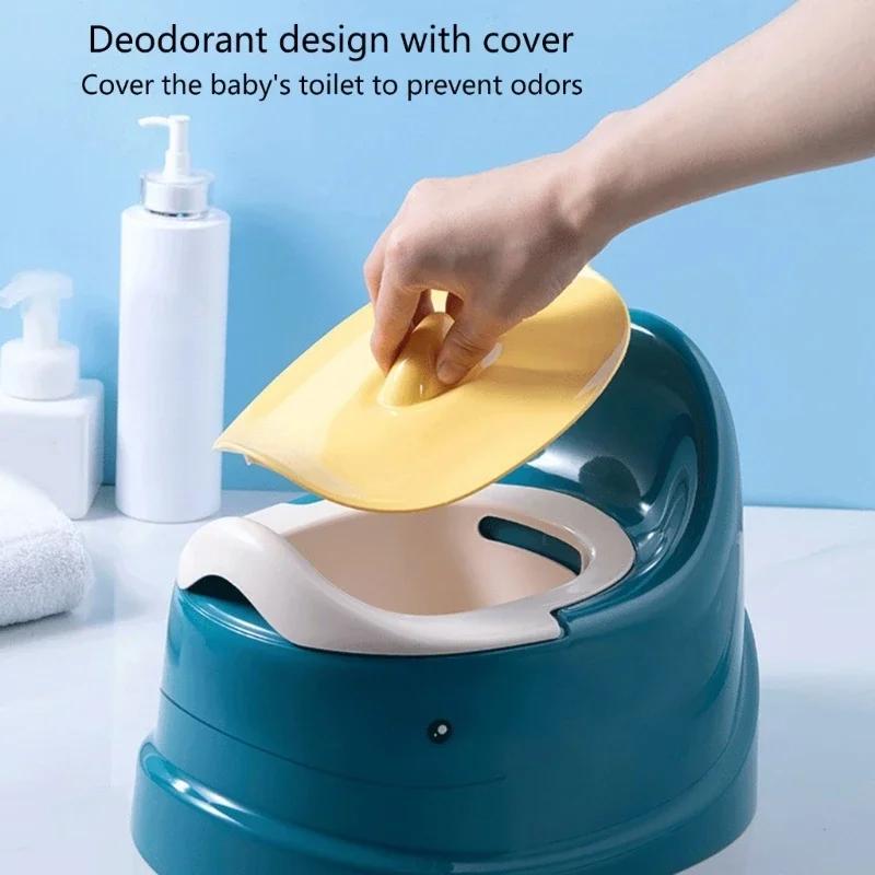 Toddler Potty Baby Toilet Trainer პორტატული სავარჯიშო ტუალეტი მოგზაურობისთვის სტაბილური და უსაფრთხო ოვალური ქვედა დიზაინის მოცურების ქოთანი იყიდება