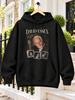 David Essex Reflections Black with Singer Portrait Guitar Vintage Photo Collage and Songs Memories Reflections Lettering Unisex Hoodie