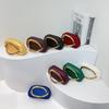 Trendy Classic Round Box Clutch Bag Dinner Bag Acrylic Bag Retro Metal Handle Shoulder Crossbody