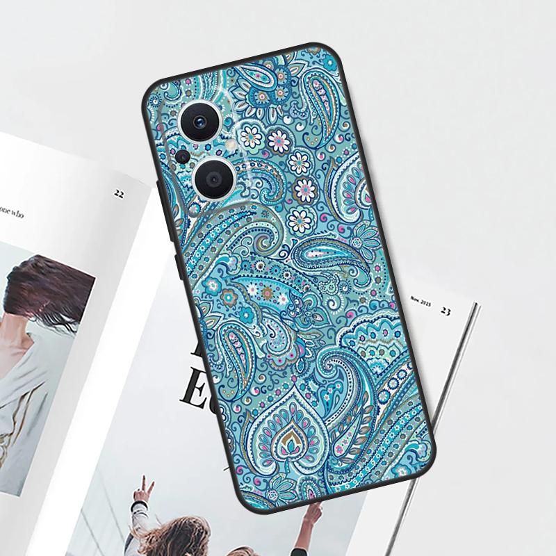 Floral Paisley Pattern Case For OPPO Reno 14 13 10 11 12 F 15 Pro 13F 14F 15F 7 8 Lite OPPO Find X9 X8 X5 Pro Cover OPPO Reno7 Lite