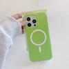 Magnetic stripe 2-in-1 suitable for iPhone17Pro max Apple 16 mobile phone case 15/14 simple candy color