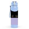 1PC Black Cat Peeking Over Edge Print 750ml Color Plastic Sports Water Bottle Leakproof Flip Straw Lid Suitable for Sports Office Home Use