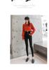 Women's Plus Velvet Thick Black Leggings: Elastic, Skinny, Pencil Pants for Spring, Autumn, Winter.