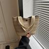 Straw Woven Handheld Bucket Bag: Women's Lunch Box Tote for Work, School, or Vacation.