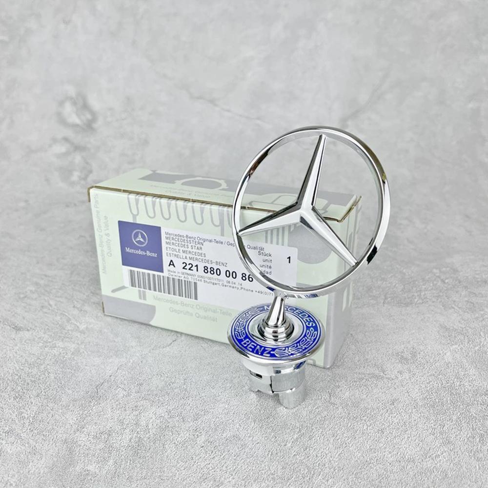 1pc 44MM Mercedes Benz Emblem Star Bonnet Car Hood Front Logo for Mercedes E S Class W204 W211 W205 W212 W203 W213 Accessories BI1