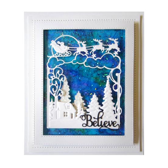 Christmas Sleigh Tree Metal Cutting Dies DIY Scrapbook Emboss Paper Cards Craft