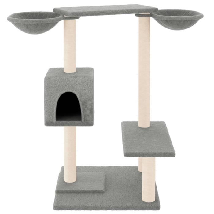 VidaXL Cat Tree with Scratching Posts Light Grey 82 Cm 171760