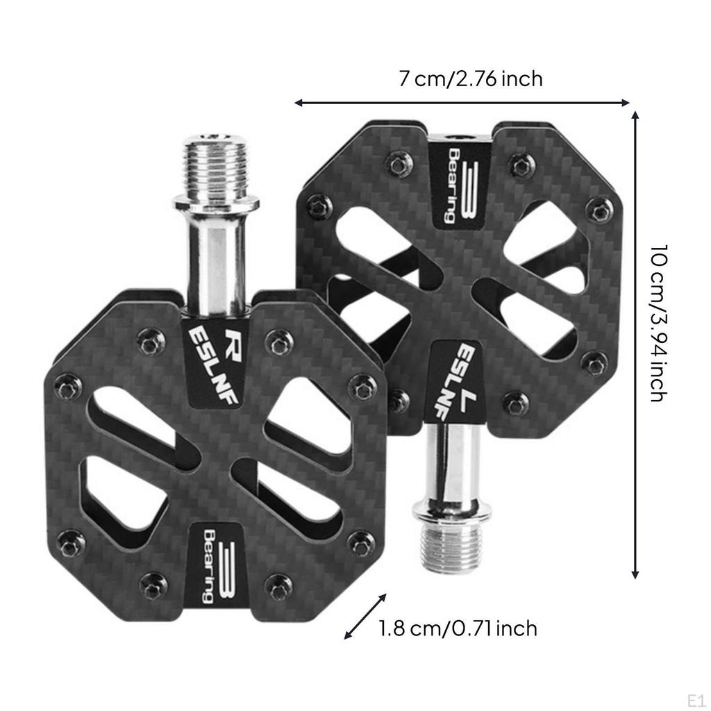 Flat Pedals Long-Lasting Platform Low-Profile for Mountain Biking