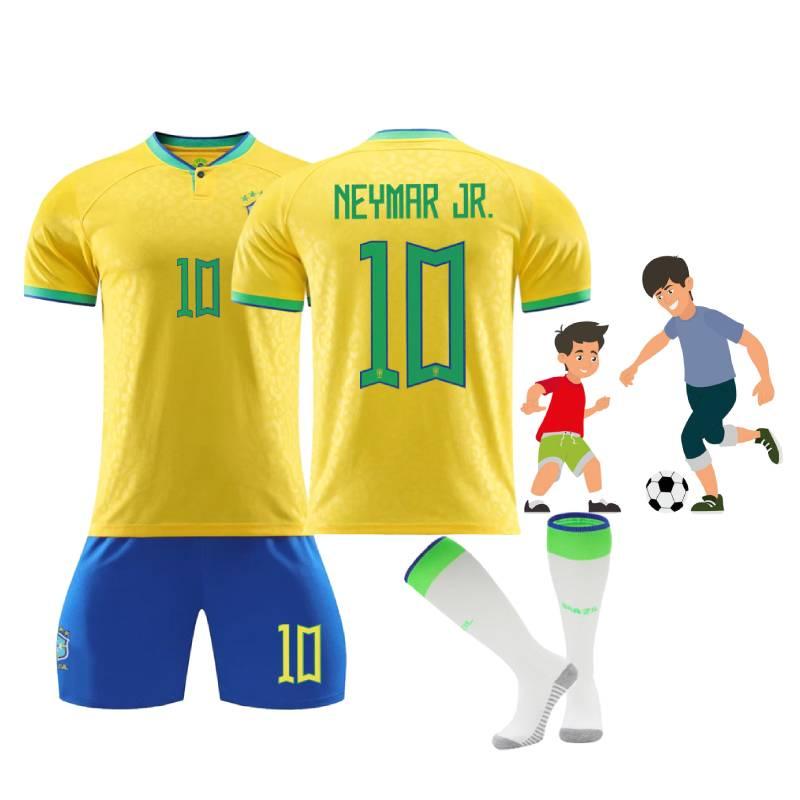 High-quality 2223 Brazil Football Uniform Set For Adults And Kids Outdoor Fitness And Sports