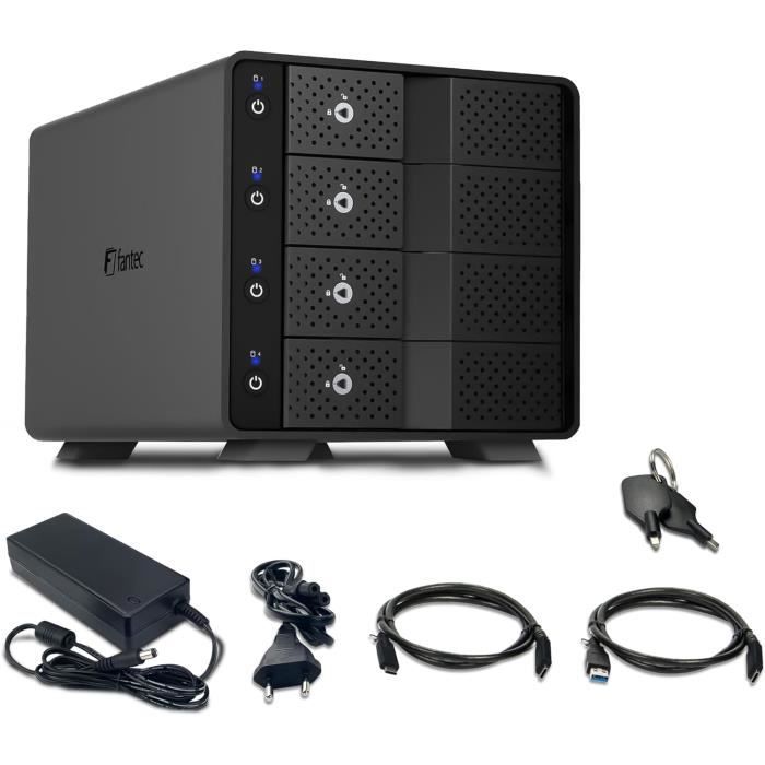 Station D'accueil Disque Dur - FANTEC - MB-X4U31 - Aluminium - 4x SATA - USB 3.2 Gen 2