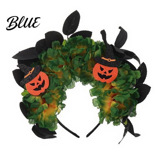 Halloween Party Hairband Floral Headband Handmade 3D Shape Widened Fit Colorful Flower