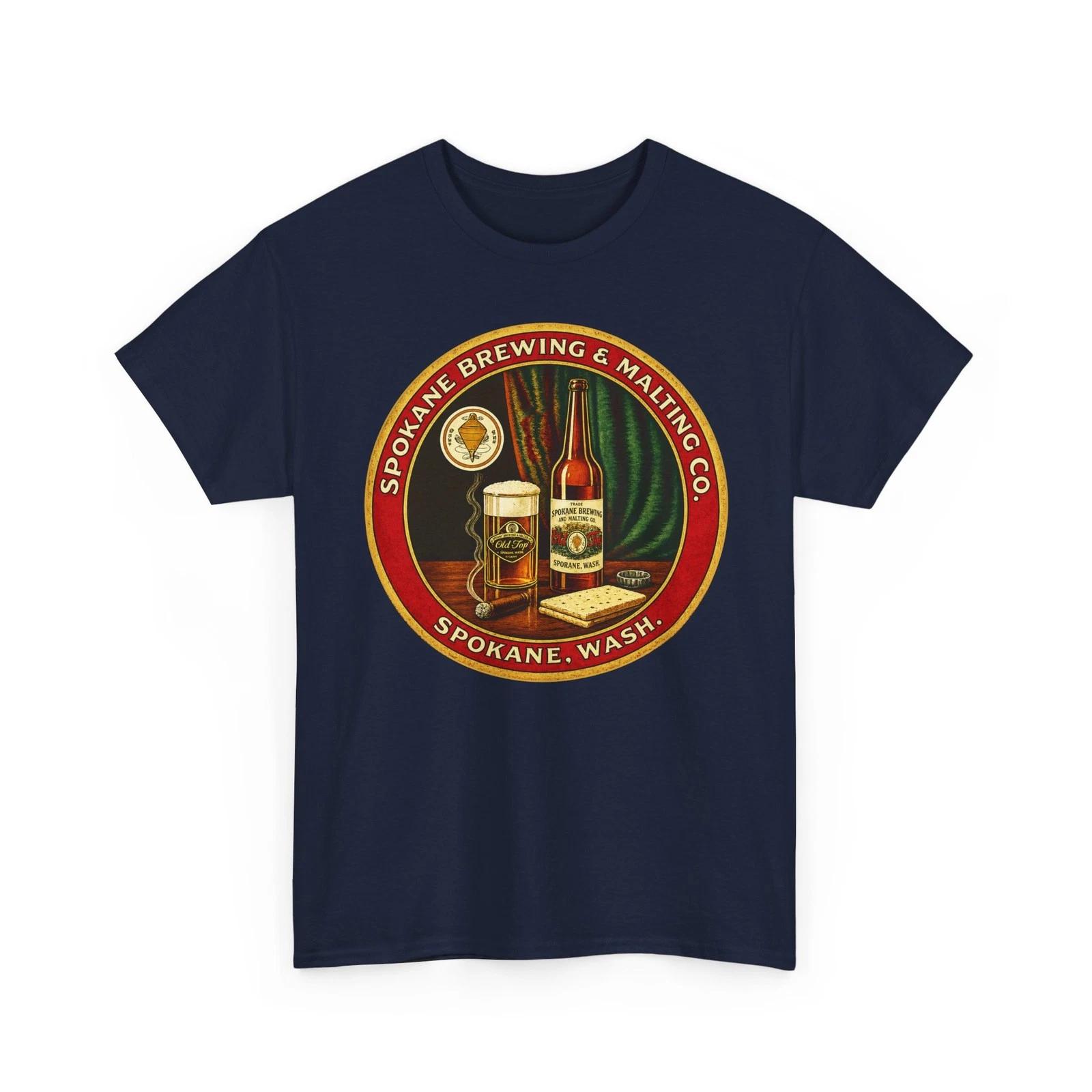 Spokane Brewing & Malting Co. WA Cigar Pre-Prohibition Retro Breweriana T-Sirt M