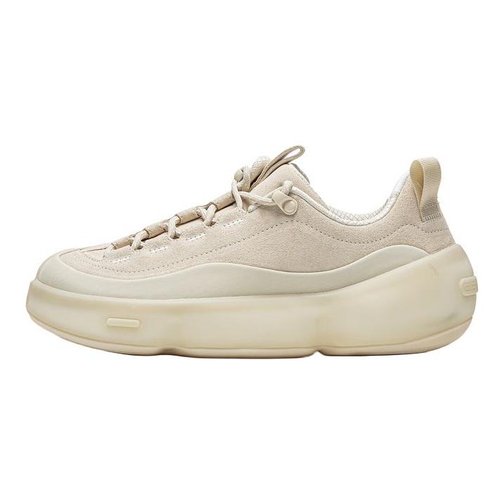 Li Ning Abrasion Resistant Breathable Coverage Low top Casual Shoes Unisex Xuan Paper White AZGV095-1