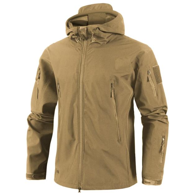 Herre Vinter Softshell Vanntett Cargojakker Herre Hettejakke Kåpe Kamp Fiske Fotturer Camping Klatring Skigåing Jakt Utendørs