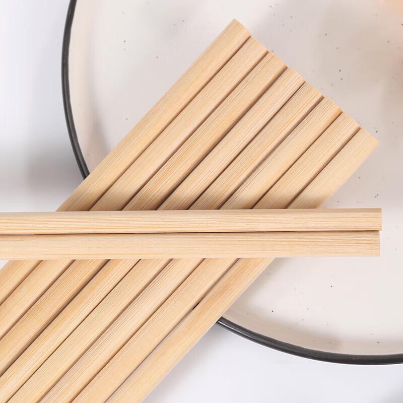 Meiliya Unpainted Bamboo Chopsticks (12 Pairs)