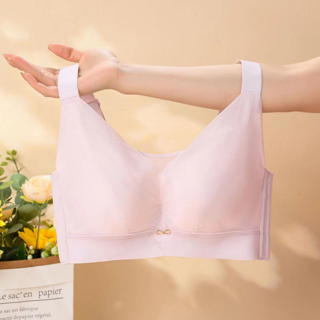 Latex Übergröße Vollschalen Sommer Ultra-dünne Unterwäsche Große Brust Kleine Seitenbrüste Schlauchtop Anti-Exposition Bügelloser BH