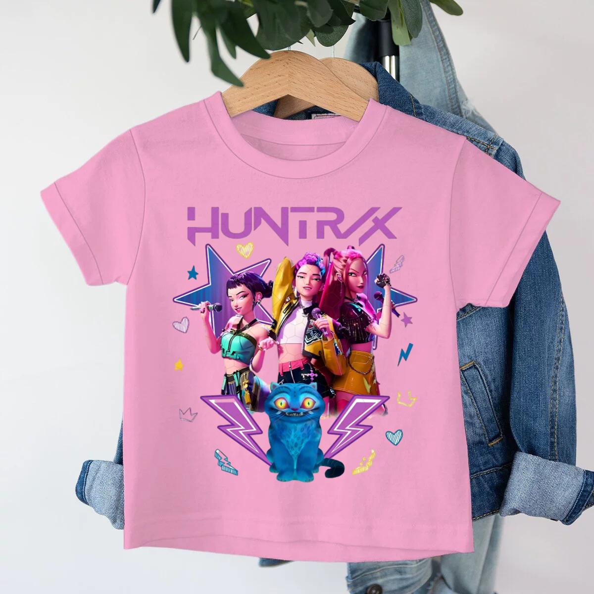 

Baby Girl Clothes Kpop Demon Hunters Huntrix T Shirt Summer Short Sleeve Boys Tee Tops Funny Fans Gift Harajuku Kids T-shirts 140