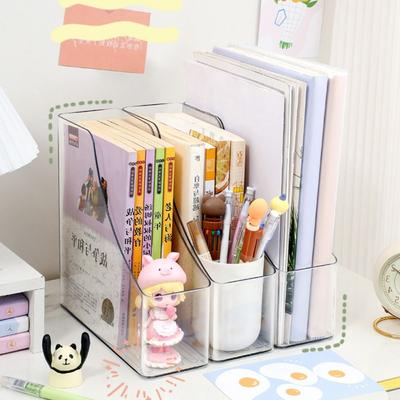 New Acrylic Storage Rack Large Capacity Transparent Desk Folder Multifunctional Storage Box Home Office