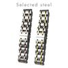 15mm 17mm 316L Stainless Steel Watchband Fit for Longines DolceVita L5.512/L5.255 Series Silver Rose Gold Watch Strap Tool