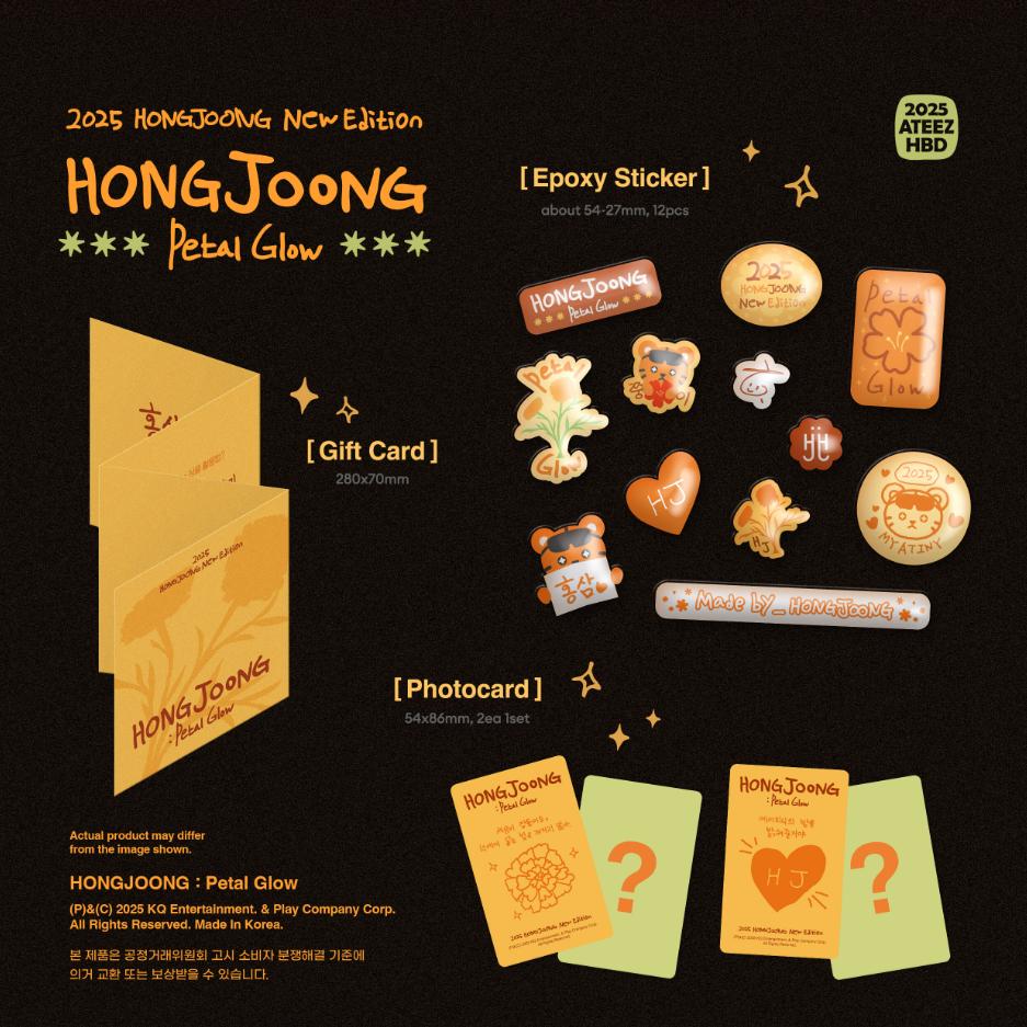 Pre-order ATEEZ 2025 Birthday MD HONGJOONG Petal Glow