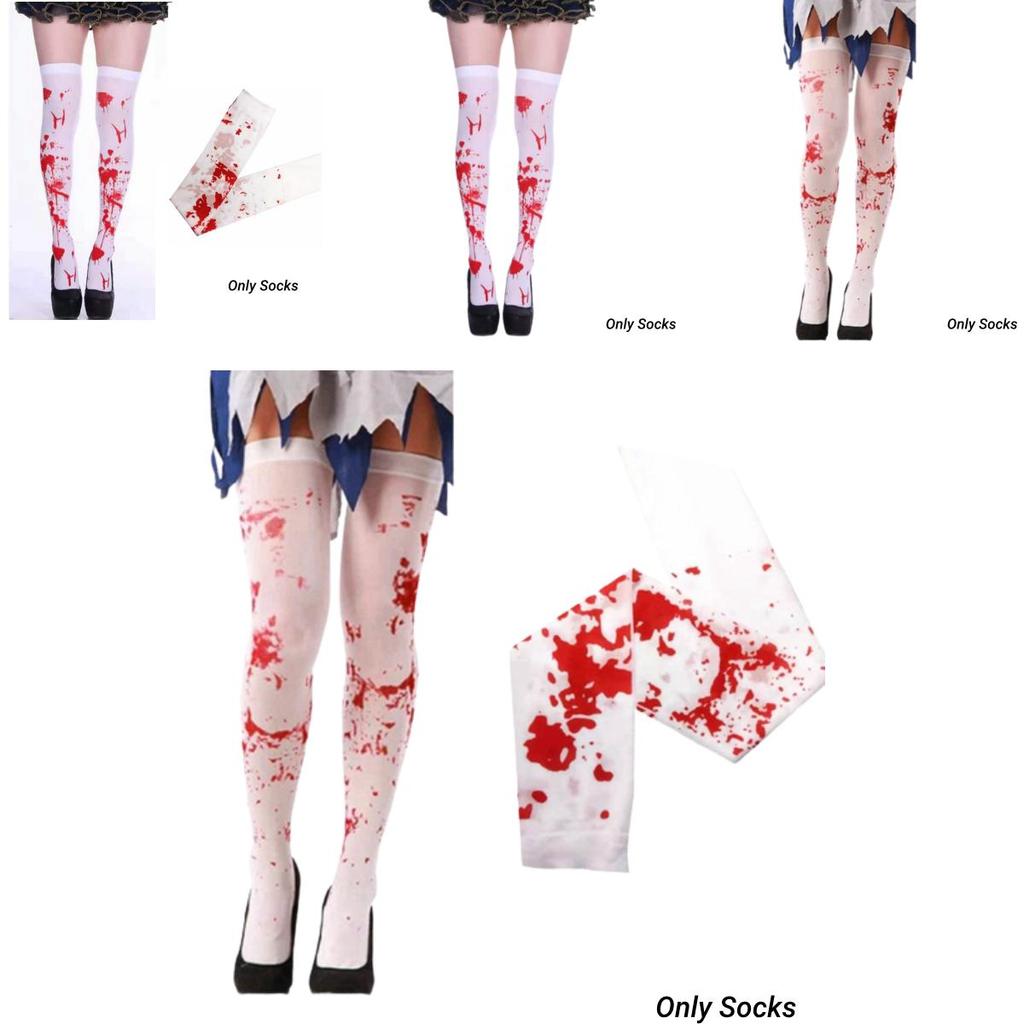 Halloween Blood Stockings For Costume Party Nurse Zombie Bloody Silk Stockings