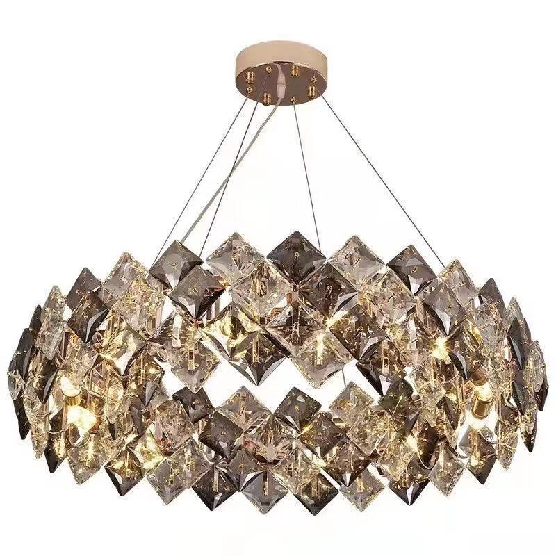 Nufeng Light Luxury Round Crystal Chandelier