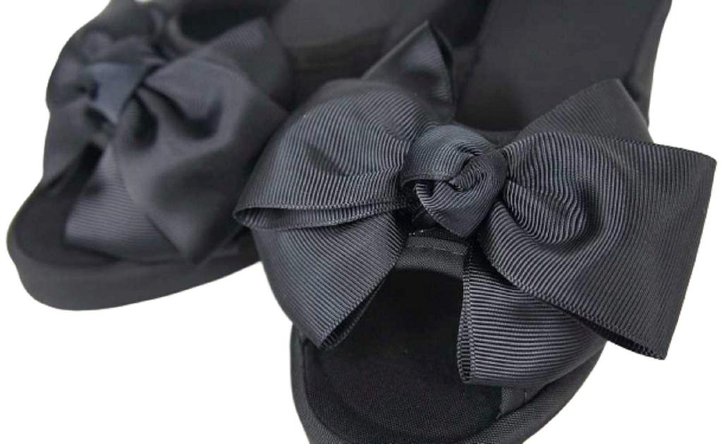Elegant Interior Platform Room Shoes with 8cm One Size Fits Ribbon, Heel, Black, All, 71034SP-BK