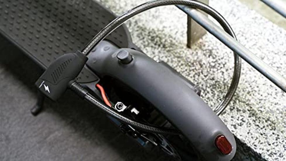 Ulac AL7P THE BEE GO Bicycle 110dB Alarm Cable Lock, Lock, Black/Smoke