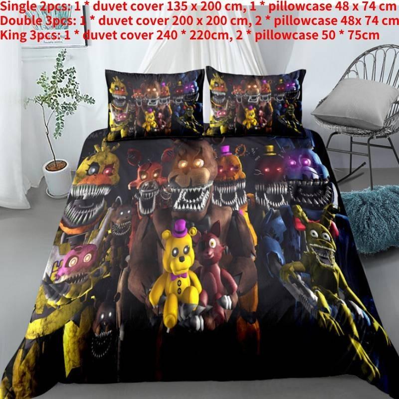 High Definition Digital Print 3 Piece Bedding Set For Us Size Bed Sheets Single