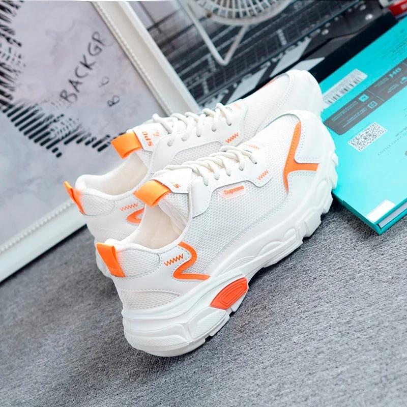 Comemore Sneakers Woman Summer 2025 Women's Breathable New Student Mesh White Women Sports Shoes Platform Sneaker Female Tennis