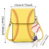 Baseball Design Square Shoulder Bag Lightweight Crossbody Phone Pouch Stylish Phone Bag  Woman