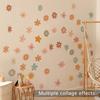Boho Daisy Floral Wall Stickers for Kids Rooms Removable Children Baby Nursery Vinyl Wall Decals Girls Room Decoration Interior