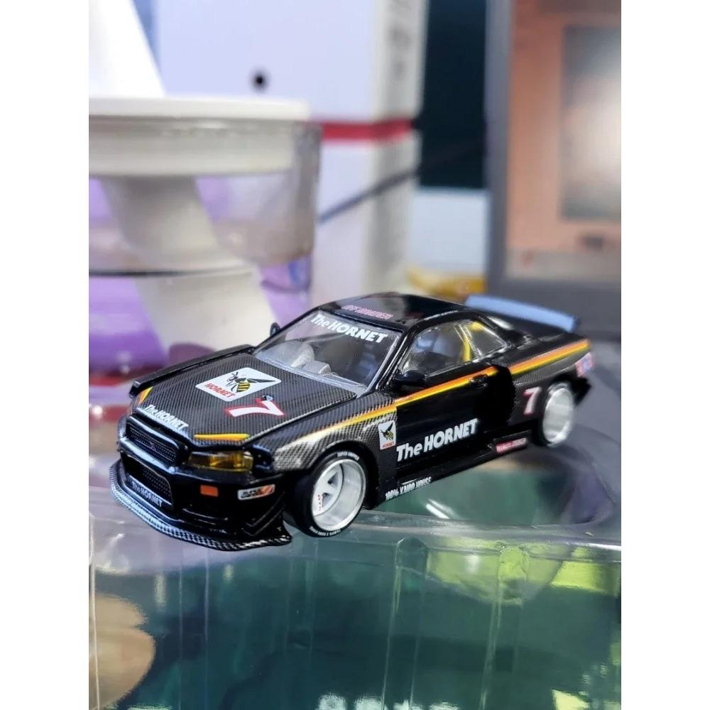 1:64 Kaido House X Mini Gt Nissan Syline Gt-R R34 Works Tamiya Hornet V1#7 Diecast Car Alloy Car Model Finished Decoratio Toy