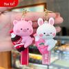 Mengxu Cartoon Animal Sparkling Water Keychain for Backpack or Bag - Versatile Fashion Gift Pendant