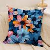 Beautiful flowers fashion Cushion Cover Silky Short Plush Invisible Zipper Dustproof Sofa Pillow Case for Home Decor