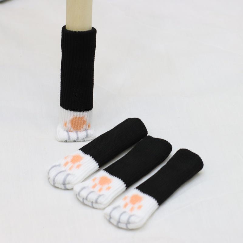Knitted Chair Leg Covers - Wear-Resistant Anti-Slip Mats for Silent Chair & Table Foot Protection